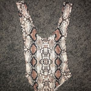 Nasty Gal snake skin bodysuit